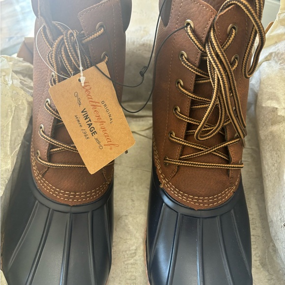 MENS BOOTS ADAM II TAN/ NAVY COLOR SIZE WEATHERPROOF 13M - Picture 3 of 8